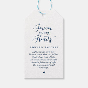 Etiquetas Para Regalos Azul Marino Moderno Rústico, Servicio Funerario en