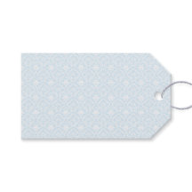 Azul y Blanco Damasco Elegante Floral Chic