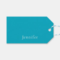 Azure Blue Trendy Nombre Minimalista moderno