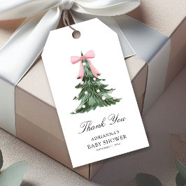 Etiquetas Para Regalos Baby hace frío afuera lazo rosa de invierno Gracia