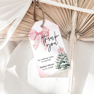 Etiquetas Para Regalos Baby hace frío afuera lazo rosa invierno Baby Show
