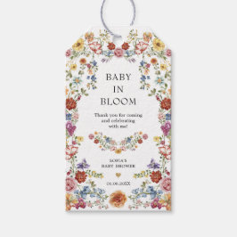 Etiquetas Para Regalos Baby in Bloom Boho Garden Flowers Baby Shower