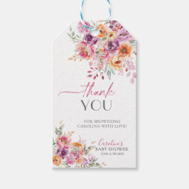 Etiquetas Para Regalos Baby in Bloom Floral Favor Tag | Soft Blush Pink 