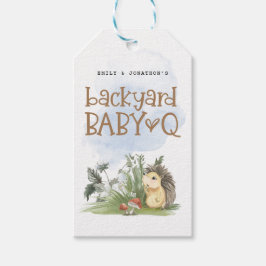 Etiquetas Para Regalos Baby Q Backyard Baby Shower Woodland Gracias