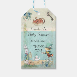 Etiquetas Para Regalos Baby Shower Alice in Wonderland Gracias