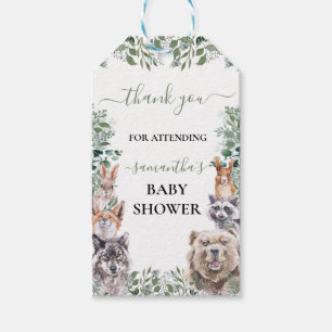 Etiquetas Para Regalos Baby Shower Animales del Bosque Bienvenidos