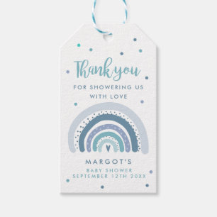 Etiquetas Para Regalos Baby Shower arcoiris silenciado Pastel Favor del A