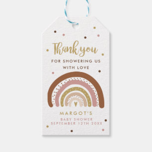 Etiquetas Para Regalos Baby Shower arcoiris silenciado Pastel Favor del A