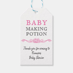 Etiquetas Para Regalos Baby Shower Baby Making Potion Pink Gracias