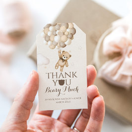 Etiquetas Para Regalos Baby Shower Bear Wait Brown Bear Balloon