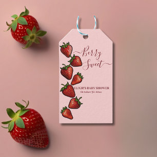 Etiquetas Para Regalos Baby Shower Berry Sweet Strawberry Hearts