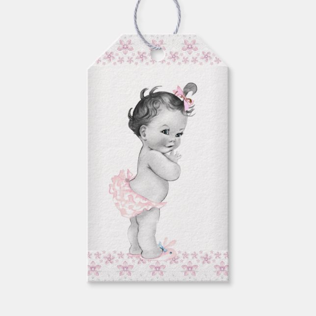 Etiquetas Para Regalos Baby Shower chica (Anverso)