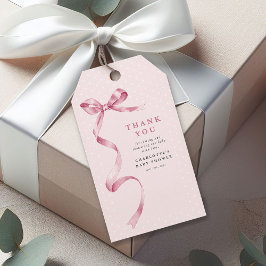 Etiquetas Para Regalos Baby Shower Chica de cinta de cinta cúpula rosa