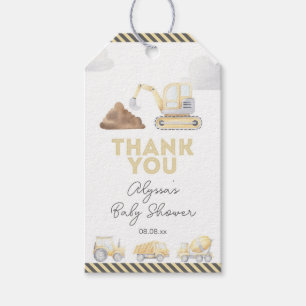 Etiquetas Para Regalos Baby Shower con temas de construcción