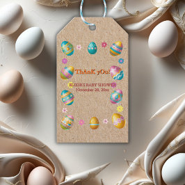 Etiquetas Para Regalos Baby Shower Craft Colorful Floral Easter Eggs