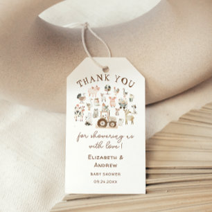 Etiquetas Para Regalos Baby Shower de animales de granja