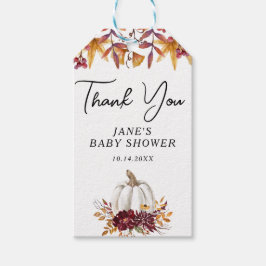 Etiquetas Para Regalos Baby Shower de calabaza blanca Gracias