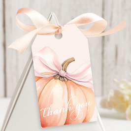 Etiquetas Para Regalos Baby Shower de calabaza rosada