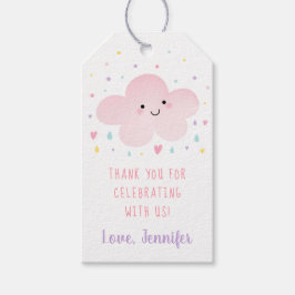 Etiquetas Para Regalos Baby Shower de Cute Pink Cloud Stars