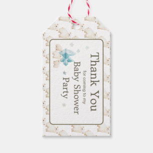 Etiquetas Para Regalos Baby Shower de Cute Winter Polar Bears