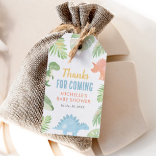 Etiquetas Para Regalos Baby Shower de dinosaurios acuáticos