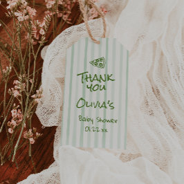 Etiquetas Para Regalos Baby Shower de entrega especial Pizza verde dibuja