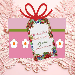 Etiquetas Para Regalos Baby Shower de fresa roja | Blue Berry Sweet Cute
