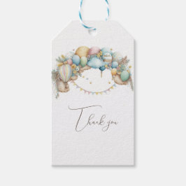 Etiquetas Para Regalos Baby Shower de globo de aire de arco iris acuático