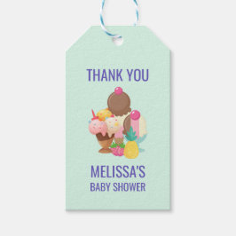 Etiquetas Para Regalos Baby Shower de helados neopolitanos gracias