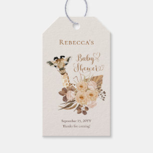 Etiquetas Para Regalos Baby Shower de jirafa dulce boho de hierbas secas