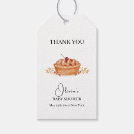 Etiquetas Para Regalos Baby Shower de la caída del cerezo de corbata rúst