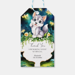 Etiquetas Para Regalos Baby Shower de Lobo Forestal Encantado