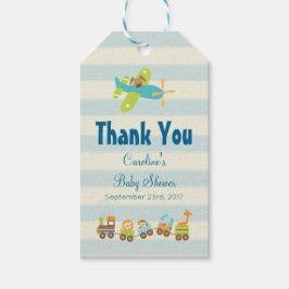 Etiquetas Para Regalos Baby Shower de tren y avión de juguetes para anima
