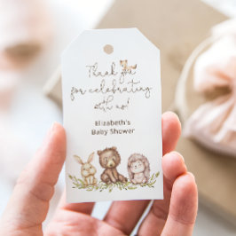 Etiquetas Para Regalos Baby Shower de Woodland Animals