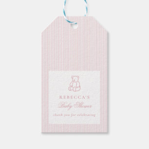 Etiquetas Para Regalos Baby Shower elegante precoz del oso de peluche bla