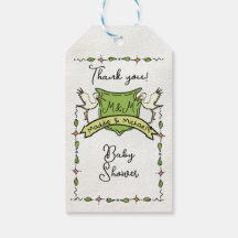 Baby Shower Escudo de cigüeña dibujado por mano