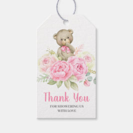 Etiquetas Para Regalos Baby Shower Girl Pink Bear