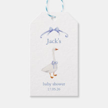 Baby shower goose blue