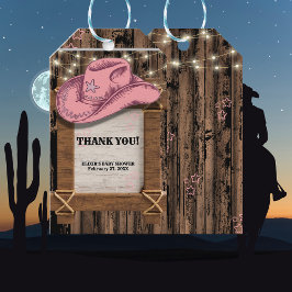 Etiquetas Para Regalos Baby Shower, Gorra de Cowgirl rustica