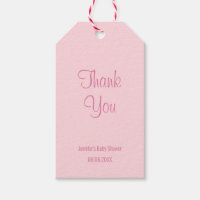 Baby Shower Gracias Moda Rubor Pink Simple