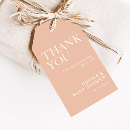 Etiquetas Para Regalos Baby Shower Minimalista beige