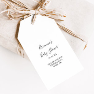 Etiquetas Para Regalos Baby Shower Minimalista simple