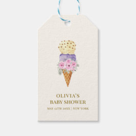 Etiquetas Para Regalos Baby Shower Mínimo De Crema De Hielo De Coop De Fl