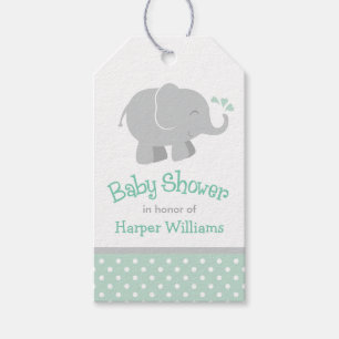 Etiquetas Para Regalos Baby Shower moderno de la Casa de la Moneda y el E