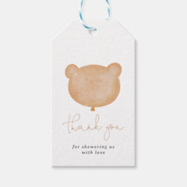 Etiquetas Para Regalos Baby Shower Neutral Brown Teddy Bear