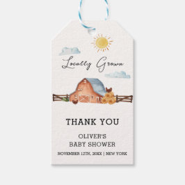 Etiquetas Para Regalos Baby Shower Neutral de granjas cultivadas localmen