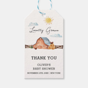 Etiquetas Para Regalos Baby Shower Neutral de granjas cultivadas localmen