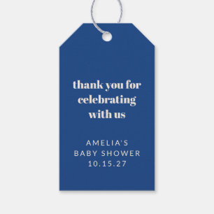 Etiquetas Para Regalos Baby Shower, Personalizado de la Cuta Azul Frances