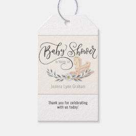 Etiquetas Para Regalos Baby Shower Rocking Horse Personalizado Gracias