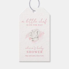 Etiquetas Para Regalos Baby Shower Rosa Simple Moderno Pequeño Chef